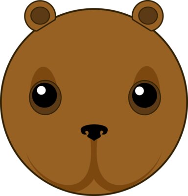 ikabezier cute bear head