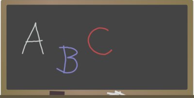 blackboard w letters